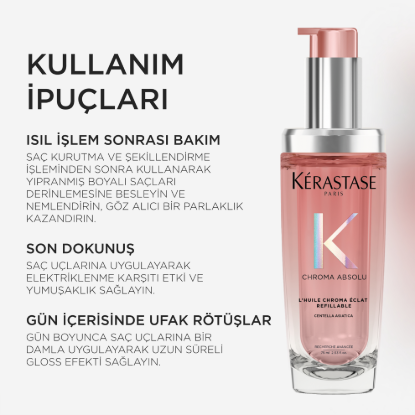 Kerastase Chroma Absolu Chroma Eclat Saç Yağı Yedek Şişe 75 ml resmi
