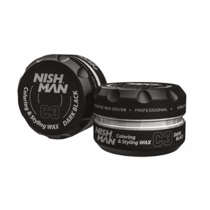 Nishman C3 Premium Koyu Siyah Saç Boyama Wax 100 ml resmi