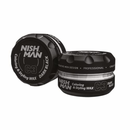 Nishman C3 Premium Koyu Siyah Saç Boyama Wax 100 ml resmi