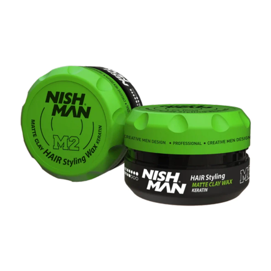 Nishman	M2 Keratin Mat Görünümlü Kil Wax Orta Tutuş 100ML resmi