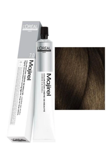 Loreal Majirel Amonyaklı Saç Boyası 7.0 Yoğun Kumral 50 ml resmi
