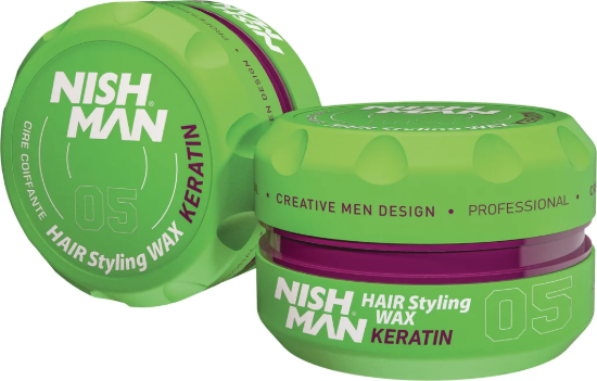 Nishman 05 Keratin Aqua Wax Keratin Özellikli, Parlak ve Güçlü Tutuculuk 150 ml resmi